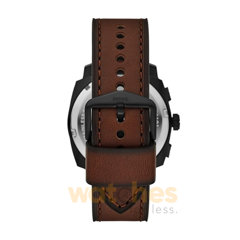 Fossil Men’s Chronograph Quartz Brown Leather Strap Brown Dial 42mm Watch FS6102 (Without Tag) - Image 3