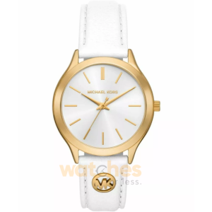 Michael Kors Women’s Quartz White Leather Strap White Dial 38mm Watch MK7544 (Without Tag)