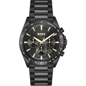 Hugo Boss Men’s Chronograph Quartz Black Stainless Steel Black Dial 41mm Watch 1514291