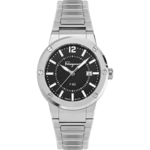  Add to wishlist Ferragamo Men’s Swiss Made Quartz Silver Stainless Steel Black Dial 44mm Watch SFHY00521 (Shelf Leftover)