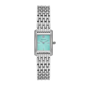 Tory Burch Women’s Quartz Silver Stainless Steel Sky Blue Dial 28mm Watch TBW1083 (Shelf Leftover)