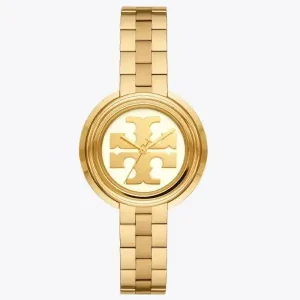 Tory Burch Women’s Quartz Gold Stainless Steel Gold Dial 36mm Watch TBW6208 (Shelf Leftover)