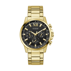 Guess Men’s Quartz Gold Stainless Steel Black Dial 44mm Watch GW0900G3