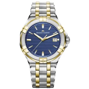 Maurice Lacroix Men’s Quartz Swiss Made Two Tone Stainless Steel Blue Dial 42mm Watch AI1008-PVY13-433-1