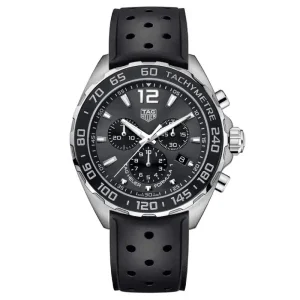 Tag Heuer Formula 1 Men’s Quartz Swiss Made Black Silicone Strap Black Dial 43mm Watch CAZ1011.FT8024