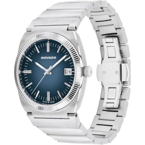Movado Unisex Quartz Swiss Made Silver Stainless Steel Blue Dial 36mm Watch 3650215