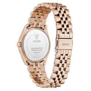 Guess Women’s Quartz Rose Gold Stainless Steel Silver Dial 34mm Watch GW0936L4
