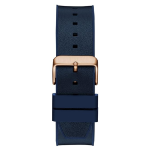 Guess Men’s Quartz Blue Silicone & Leather Strap Blue Dial 44mm Watch GW0791G2