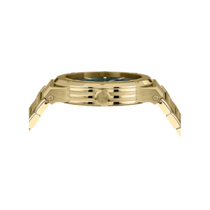 Ferragamo Men’s Swiss Made Quartz Gold Stainless Steel Green Dial 44mm Watch SFHY00921 (Shelf Leftover)