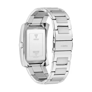 Guess Men’s Quartz Silver Stainless Steel Black Dial 34mm Watch GW0896G1