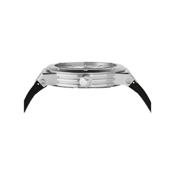 Ferragamo Men’s Swiss Made Quartz Black Silicone Strap White Dial 44mm Watch SFHY01422 (Without Tag)