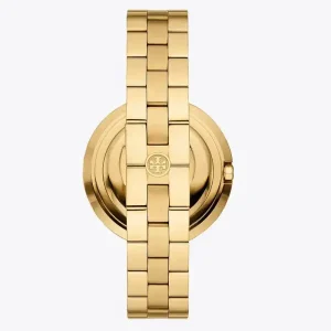Tory Burch Women’s Quartz Gold Stainless Steel Gold Dial 36mm Watch TBW6208 (Shelf Leftover)