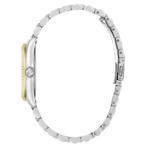 Guess Women’s Quartz Two Tone Stainless Steel Green Dial 34mm Watch GW0936L3