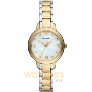 Emporio Armani Women’s Quartz Two Tone Stainless Steel Mother Of Pearl Dial 32mm Watch AR11513