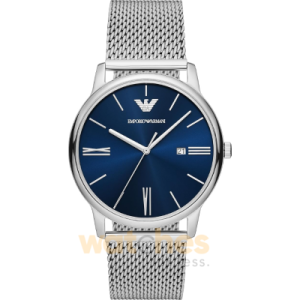 Emporio Armani Men’s Quartz Silver Stainless Steel Blue Dial 42mm Watch AR11571