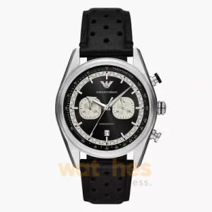 Emporio Armani Men’s Quartz Black Leather Strap Black Dial 42mm Watch AR11635
