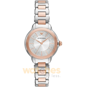 Emporio Armani Women’s Quartz Two Tone Stainless Steel Silver Dial 32mm Watch AR11643