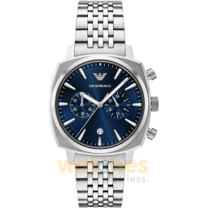 Emporio Armani Men’s Quartz Silver Stainless Steel Blue Dial 40mm Watch AR11688