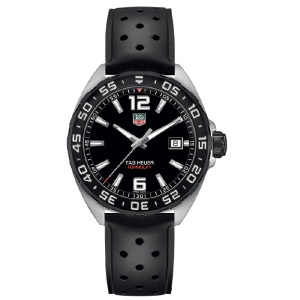 Tag Heuer Formula 1 Men’s Quartz Swiss Made Black Silicone Strap Black Dial 41mm Watch WAZ1110.FT8023