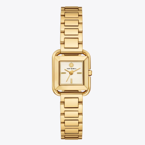 Tory Burch Women’s Quartz Gold Stainless Steel Cream Dial 18mm Watch TBW6022