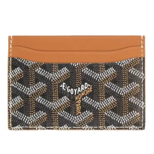 Goyard Saint-Sulpice Card BLACK & TAN Wallet For Unisex STSULPPMLTY01CL03X