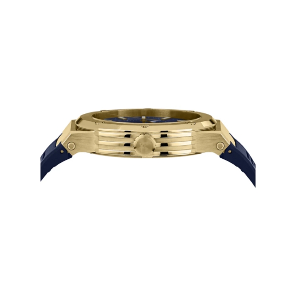 Ferragamo Men’s Swiss Made Quartz Blue Silicone Strap Blue Dial 44mm Watch SFHY00421 (Shelf Leftover)