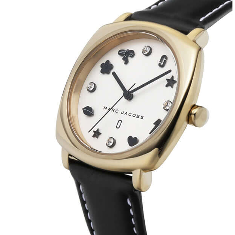 Marc by Marc Jacobs Women’s Quartz Black Leather Strap White Dial 34mm Watch MJ1564 - Image 2