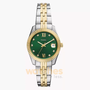 Fossil Women’s Quartz Two-Tone Stainless Steel Green Dial 33mm Watch ES5388 (Without Tag)