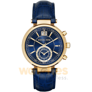 Michael Kors Women’s Quartz Blue Leather Strap Blue Dial 39mm Watch MK2425
