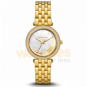 Michael Kors Women’s Quartz Gold Stainless Steel Mother Of Pearl Dial 33mm Watch MK3667