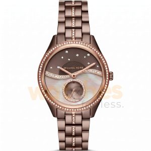Michael Kors Women’s Quartz Brown Stainless Steel Lauryn Brown Dial 38mm Watch MK3757