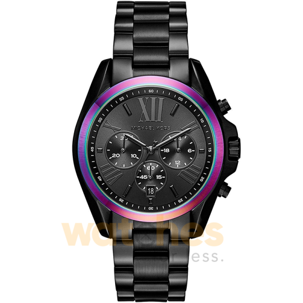 Michael Kors Women’s Chronograph Quartz Black Stainless Steel Black Dial 43mm Watch MK6444