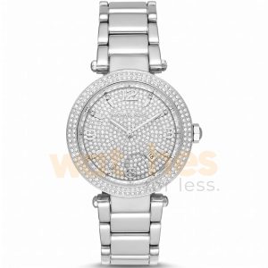 Michael Kors Women’s Quartz Silver Stainless Steel Crystal Pave Dial 38mm Watch MK6509