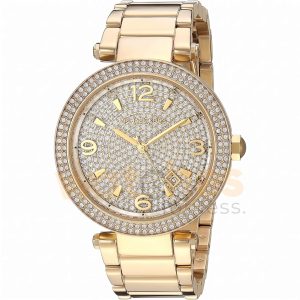 Michael Kors Women’s Quartz Gold Stainless Steel Crystal Pave Dial 38mm Watch MK6510