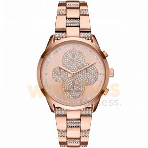 Michael Kors Women’s Quartz Rose Gold Stainless Steel Rose Gold Pave Dial 40mm Watch MK6553