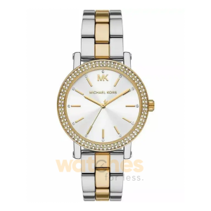 Michael Kors Women’s Quartz Two-Tone Stainless Steel Silver Dial 38mm Watch MK7550 (Without Tag)