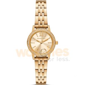 Michael Kors Women’s Quartz Gold Stainless Steel Gold Dial 26mm Watch MKO1173