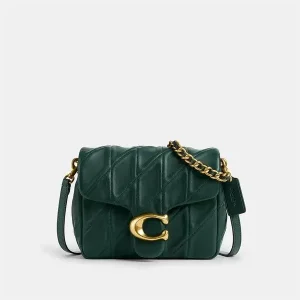 Coach TIMES SQUARE TABBY SHOULDER Green BAG WITH QUILTING (Size: L 20cm, H 17cm, W 6.5cm) CW629-1