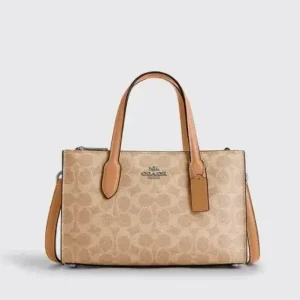 Coach Nina Small Tote Bag In Signature Canvas (Size: L 25.0cm, H 16.0cm, W 9.0cm) CV972