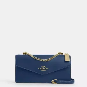 Coach Klare Envelope Crossbody Blue Bag (Size: L 26.0cm, H 13.3cm, W 7.6cm) CBI98-2