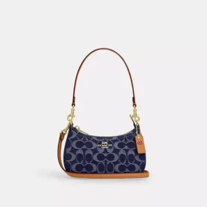 COACH Teri Mini Crossbody Bag In Signature Denim (Size: L19.7cm, H12.7cm, W5.7cm) CY735