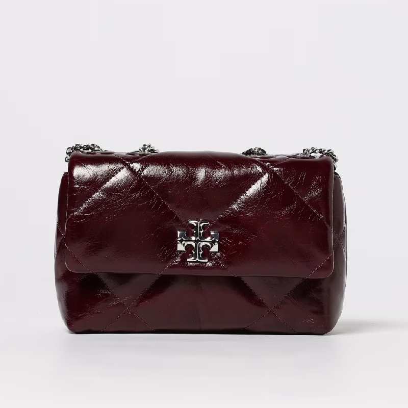 Tory Burch Kira Diamond Small Shoulder Bordeaux Quilted Leather Flap Bag (Size: L23.5cm H15.0cm W8.0cm) 169326