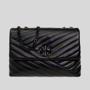Tory Burch Kira Chevron Convertible Shoulder Quilted Leather Chain Strap Flap Bag (Size: L29.5cm H18.5cm W8.0cm) 90857
