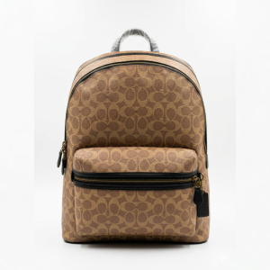 Coach Men’s West Backpack in Blocked Signature Canvas Everyday Travel Backpack (Size: L30.5cm H40.5cm W12.5cm) CP159