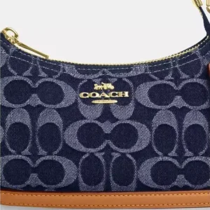 COACH Teri Mini Crossbody Bag In Signature Denim (Size: L19.7cm, H12.7cm, W5.7cm) CY735