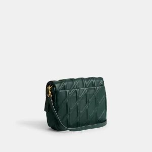 Coach TIMES SQUARE TABBY SHOULDER Green BAG WITH QUILTING (Size: L 20cm, H 17cm, W 6.5cm) CW629-1