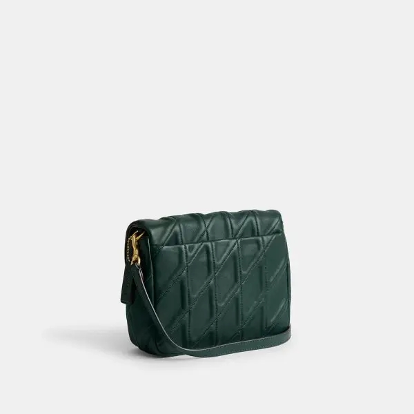 Coach TIMES SQUARE TABBY SHOULDER Green BAG WITH QUILTING (Size: L 20cm, H 17cm, W 6.5cm) CW629-1