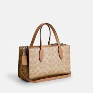 Coach Nina Small Tote Bag In Signature Canvas (Size: L 25.0cm, H 16.0cm, W 9.0cm) CV972