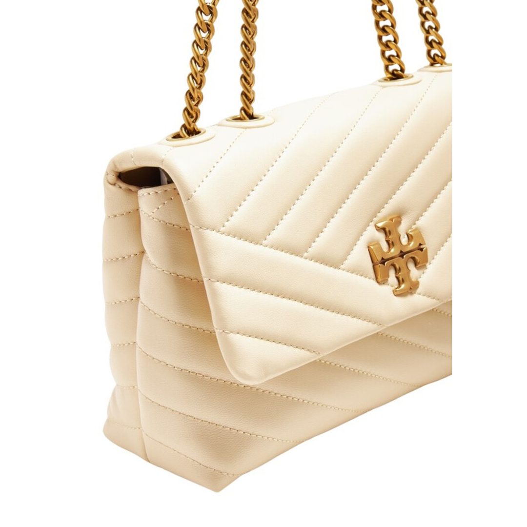 Tory Burch Small Kira Chevron Convertible Shoulder Bag -Cream (Size: H 15cm L 22.5cm D 8cm) 90452-022 - Image 4