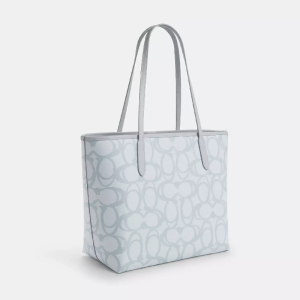 Alternative view of Coach City Tote in Sketch Signature Canvas Spacious Everyday Shoulder Tote Bag (Size: L33.0cm H29.2cm W15.9cm) CBH89